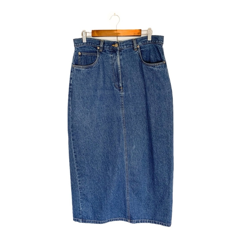 Vintage 90s Bill Blass Jean Skirt